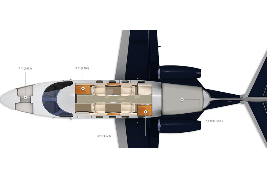 cabina Embraer Phenom 100